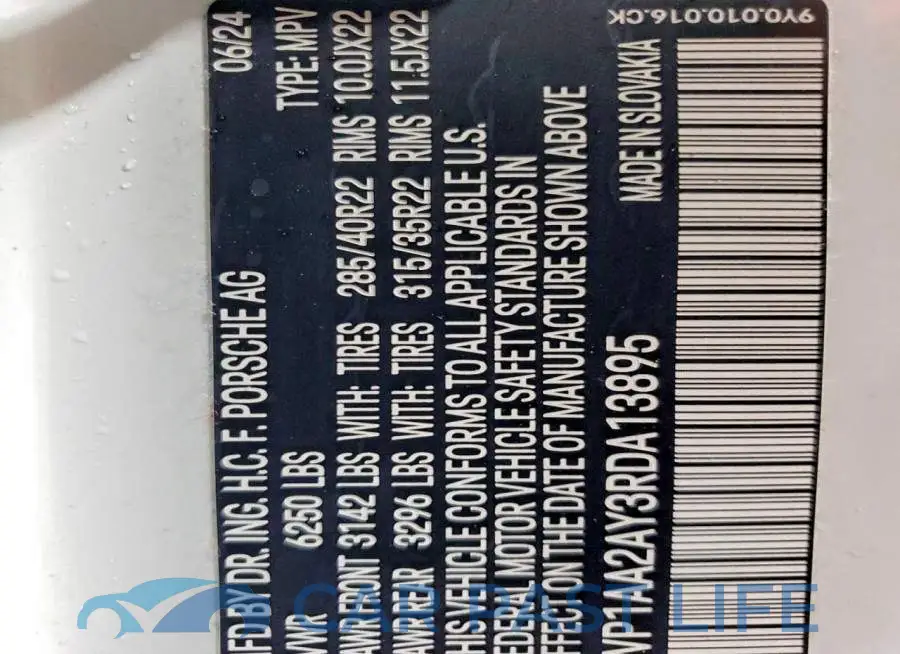 WP1AA2AY3RDA13895# 13