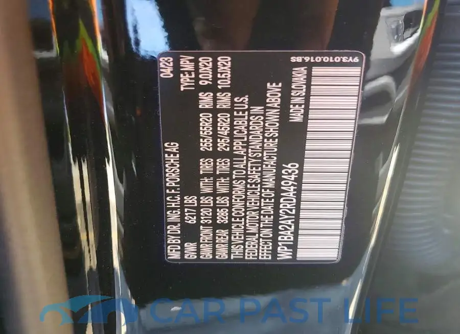 WP1BA2AY2RDA49436# 12