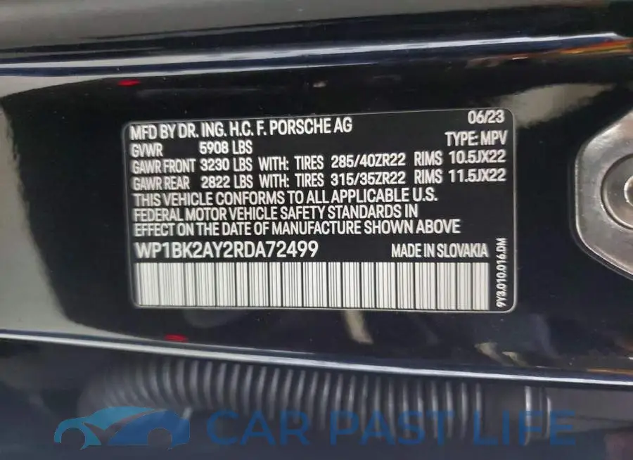 WP1BK2AY2RDA72499# 13