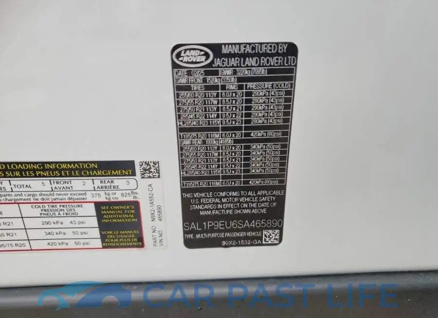 SAL1P9EU6SA465890# 13