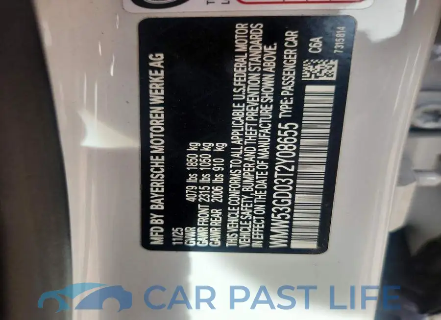WMW53GD03T2Y08655# 12