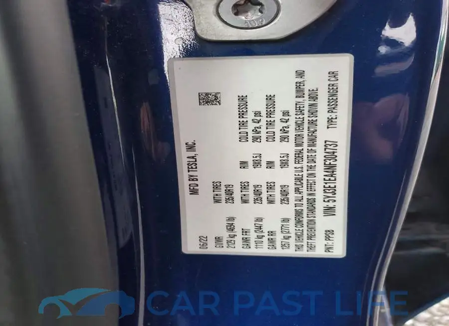 5YJ3E1EA4NF304737# 12