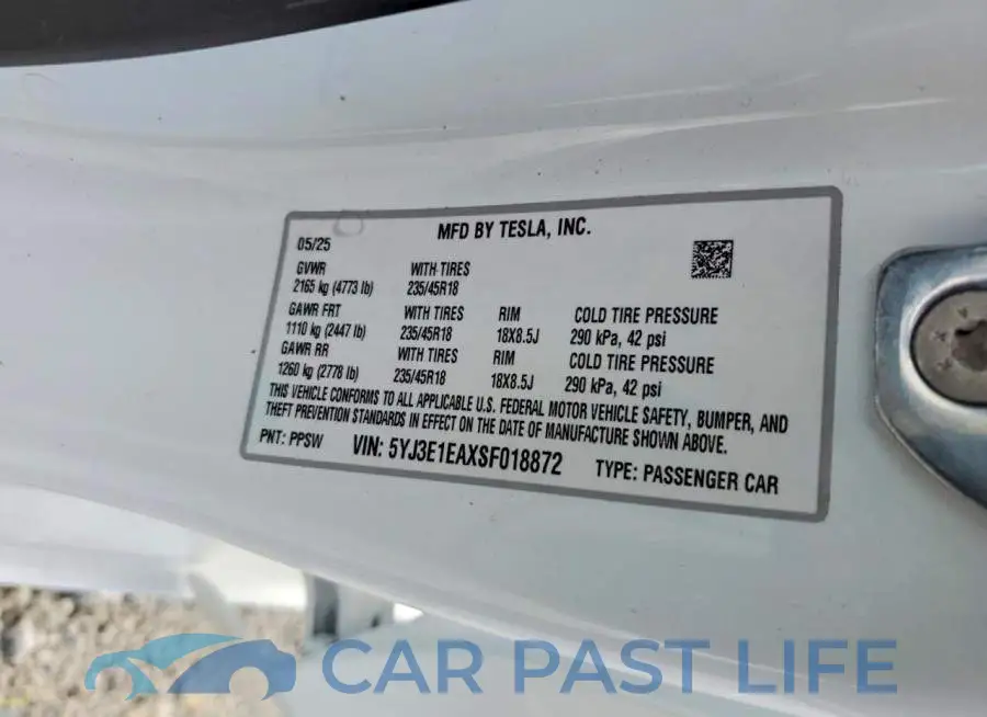 5YJ3E1EAXSF018872# 13