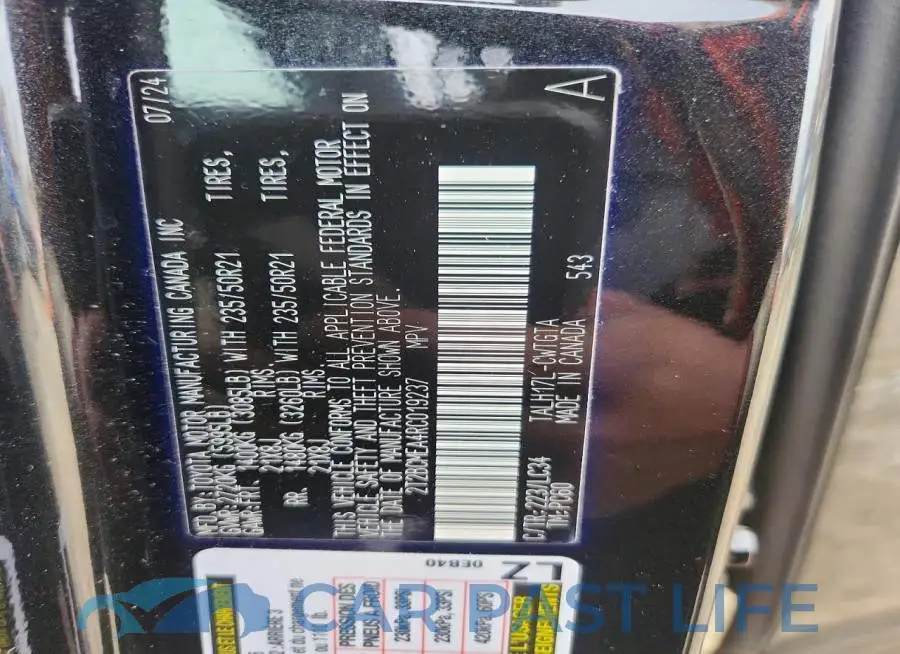 2T2BCMEA4RC019237# 13