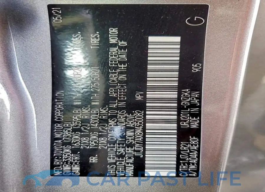 JTJDY7AX8M4350082# 14