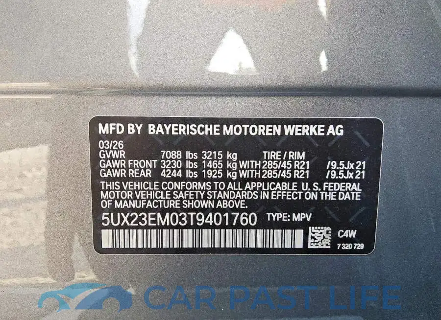 5UX23EM03T9401760# 14