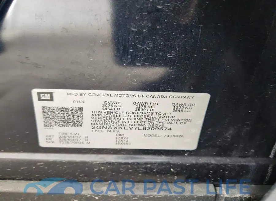 2GNAXKEV7L6209674# 13