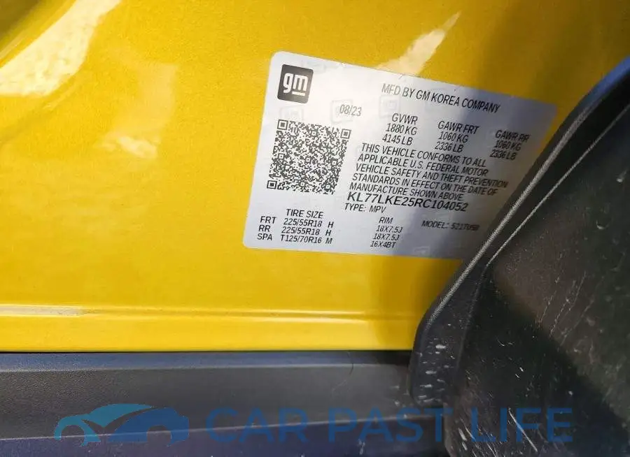 KL77LKE25RC104052# 10