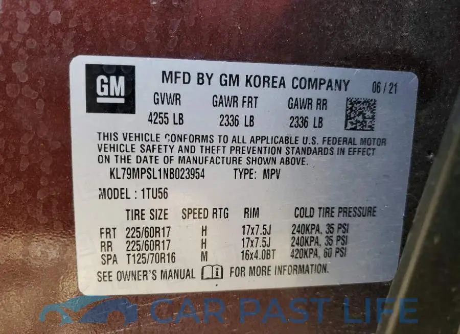 KL79MPSL1NB023954# 13