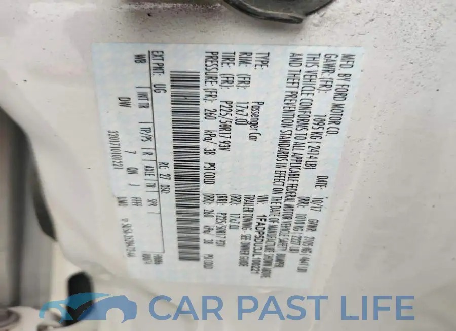 1FADP5DU3JL100221# 12