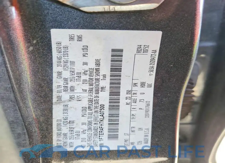 1FTER4FH7KLA07500# 12