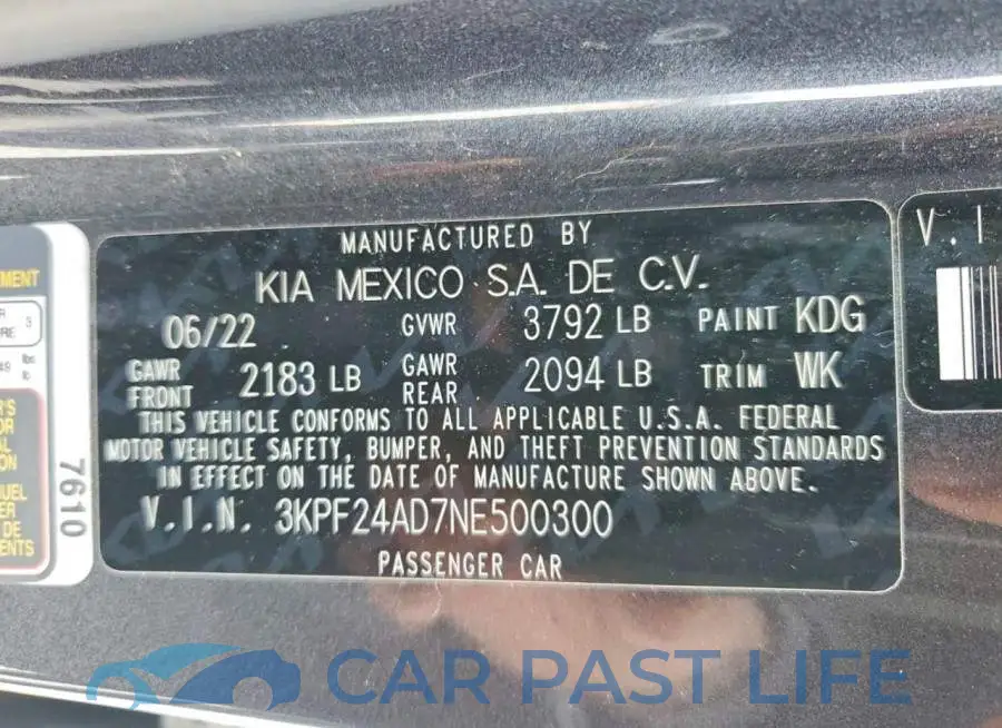 3KPF24AD7NE500300# 12