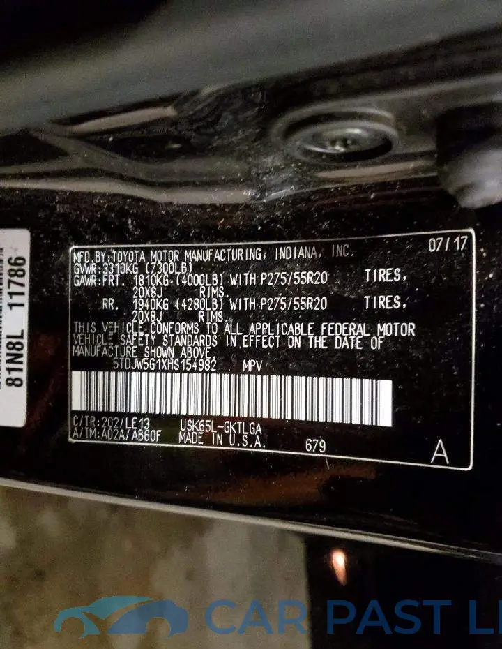 5TDJW5G1XHS154982# 13