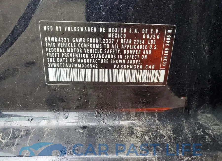 3VW6T7AU7MM000542# 12
