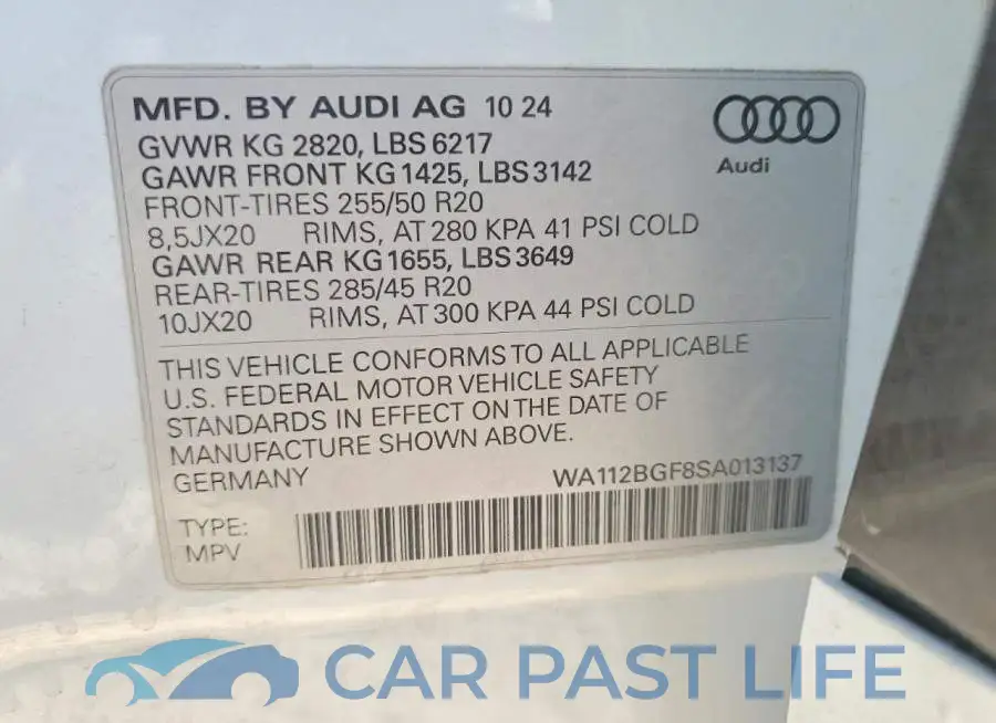 WA112BGF8SA013137# 13