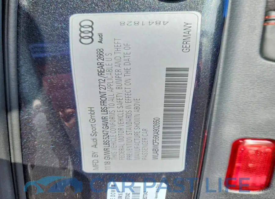 WUABWCF56KA902650# 12
