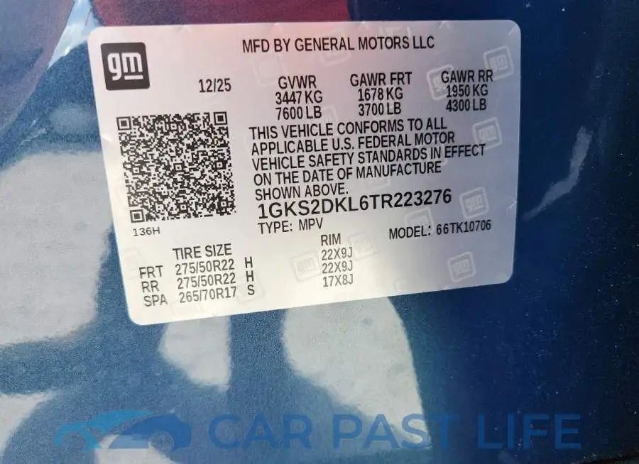 1GKS2DKL6TR223276# 14