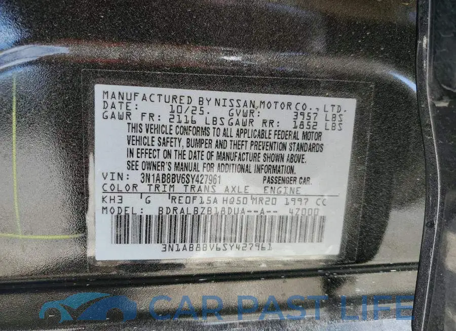 3N1AB8BV6SY427961# 12