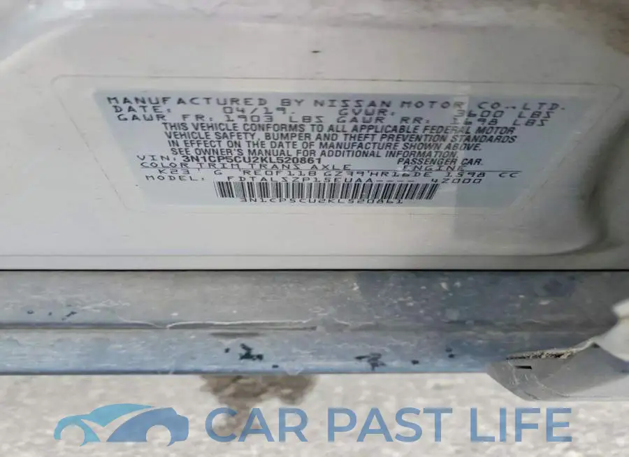 3N1CP5CU2KL520861# 13