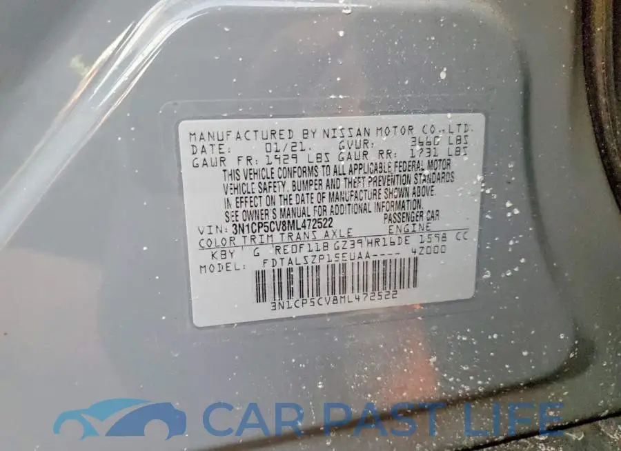 3N1CP5CV8ML472522# 12