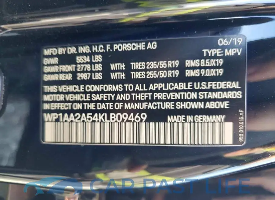 WP1AA2A54KLB09469# 13