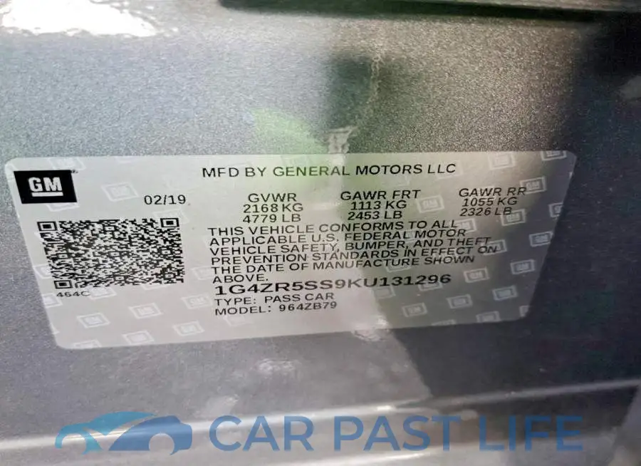 1G4ZR5SS9KU131296# 12