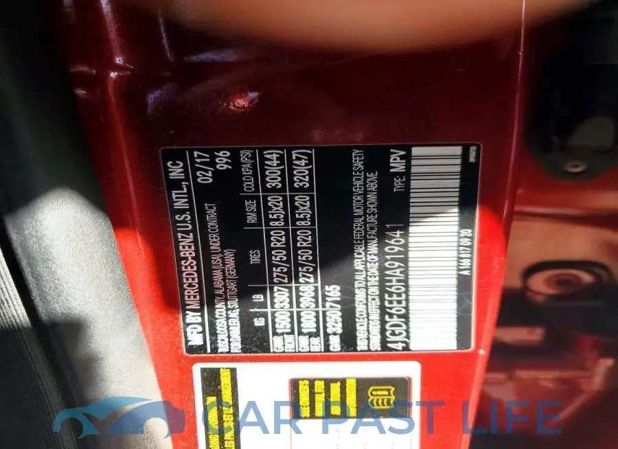 4JGDF6EE6HA919641# 12