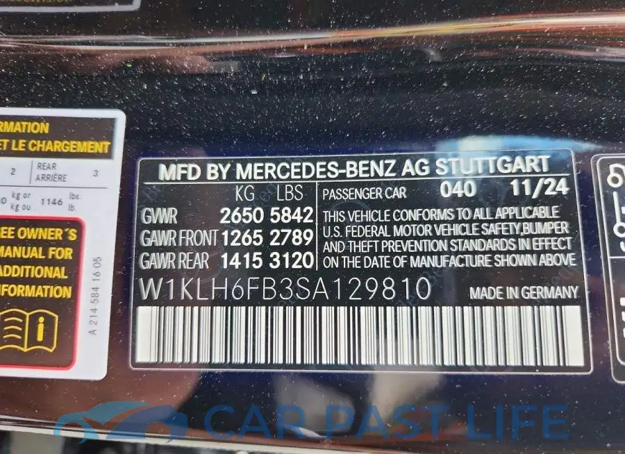 W1KLH6FB3SA129810# 12