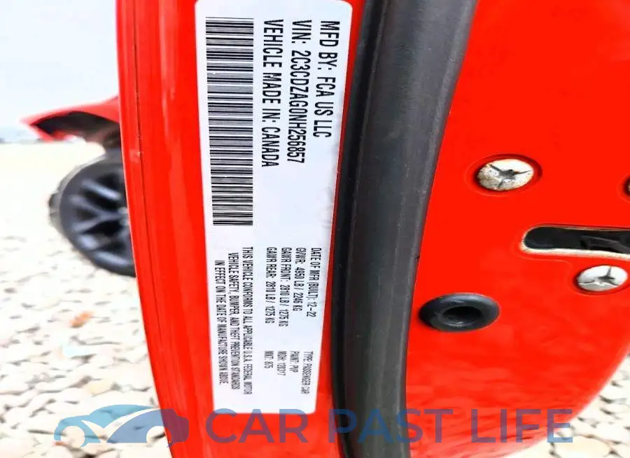 2C3CDZAG0NH256857# 12