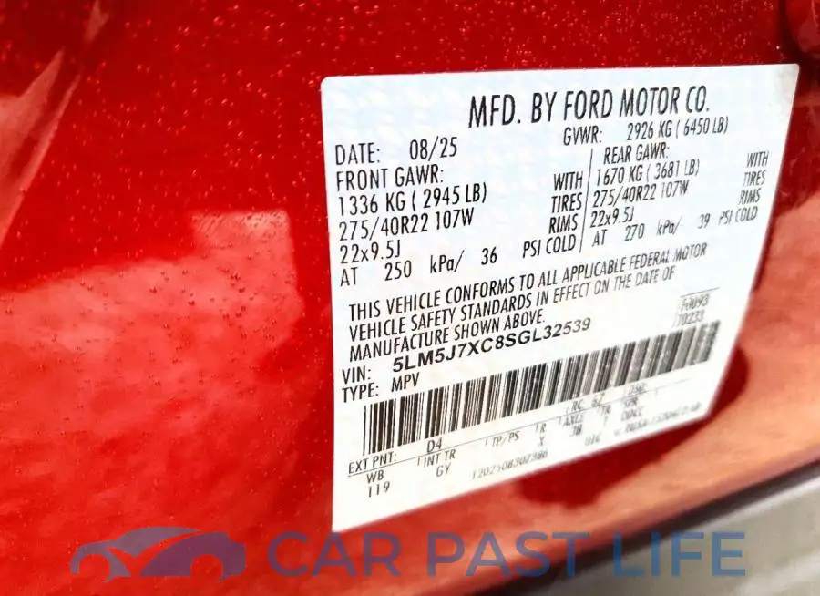 5LM5J7XC8SGL32539# 13