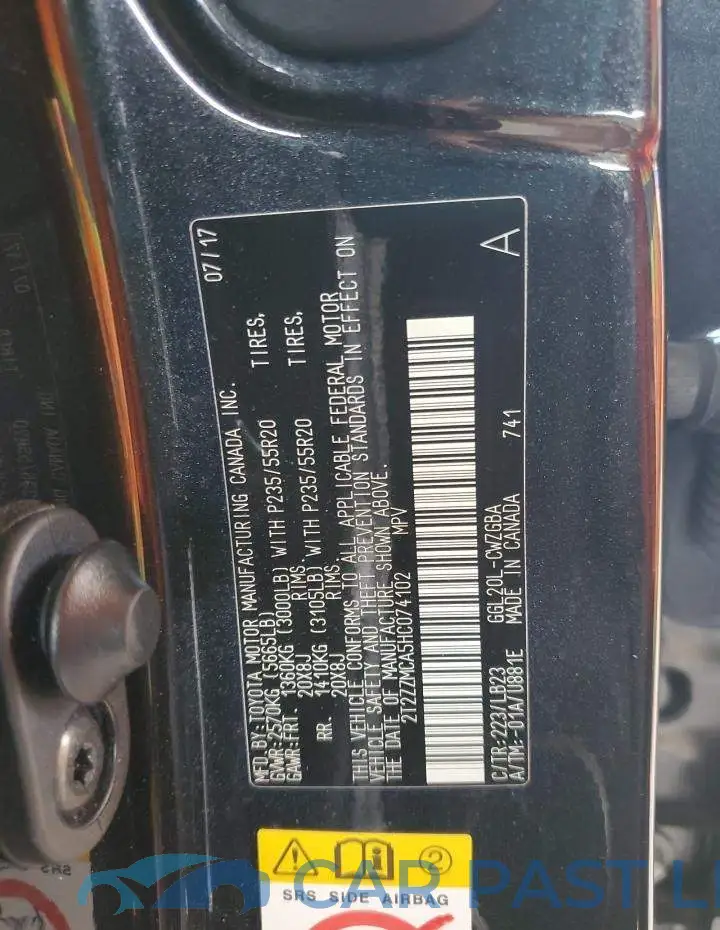 2T2ZZMCA5HC074102# 13