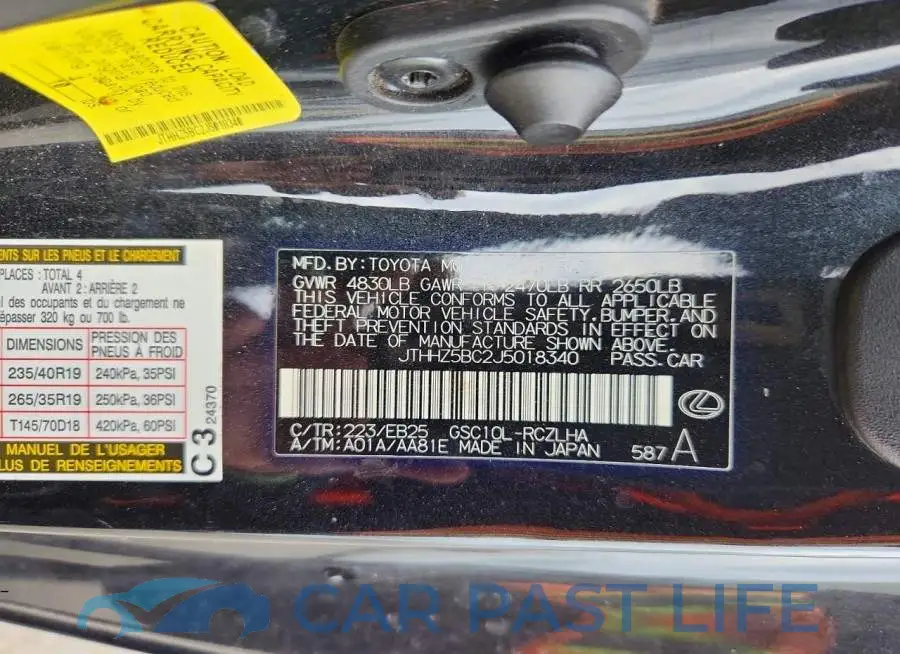 JTHHZ5BC2J5018340# 13