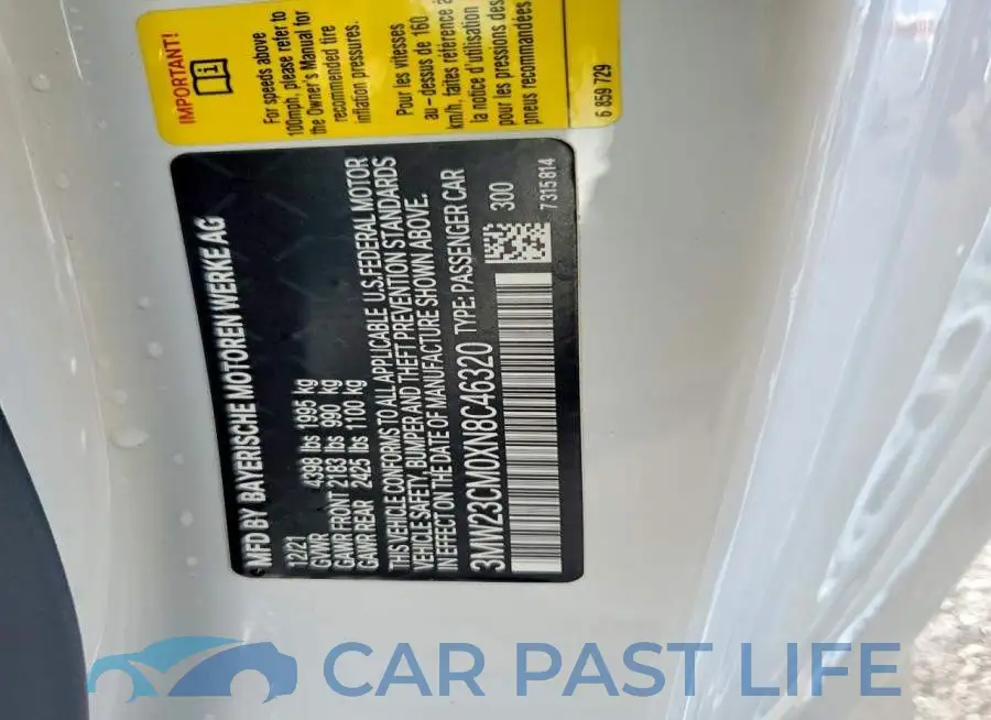 3MW23CM0XN8C46320# 12
