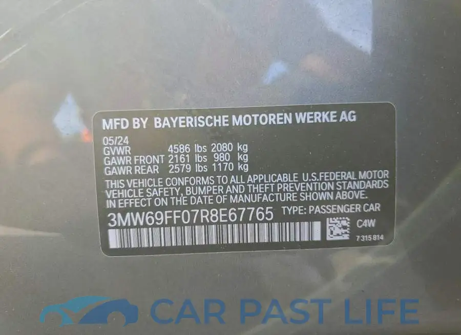 3MW69FF07R8E67765# 12