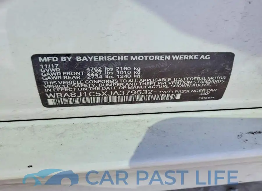 WBA8J1C5XJA379532# 13