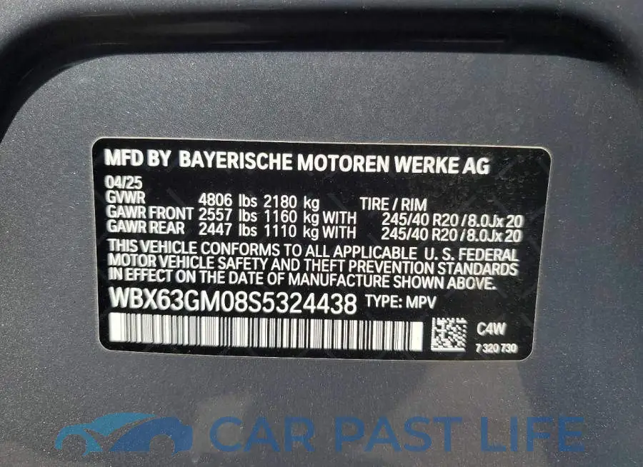 WBX63GM08S5324438# 12