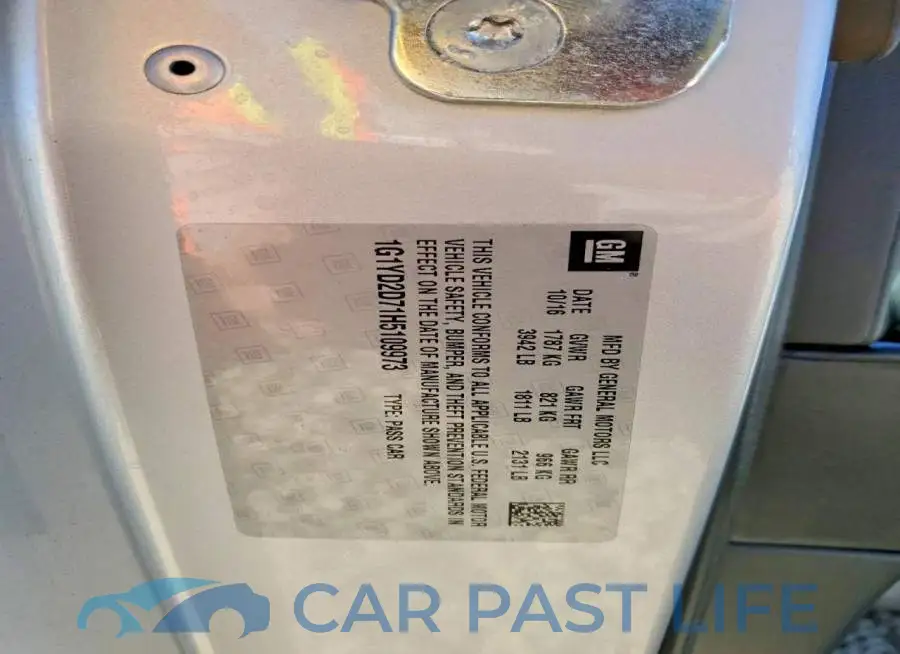 1G1YD2D71H5109973# 13