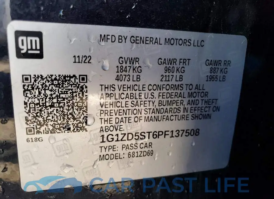 1G1ZD5ST6PF137508# 12