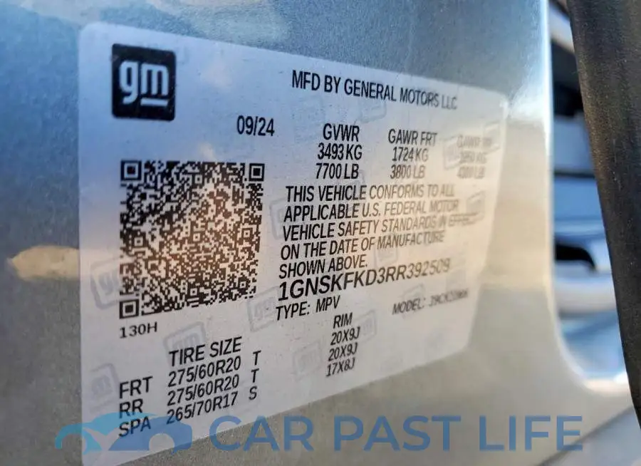 1GNSKFKD3RR392509# 14
