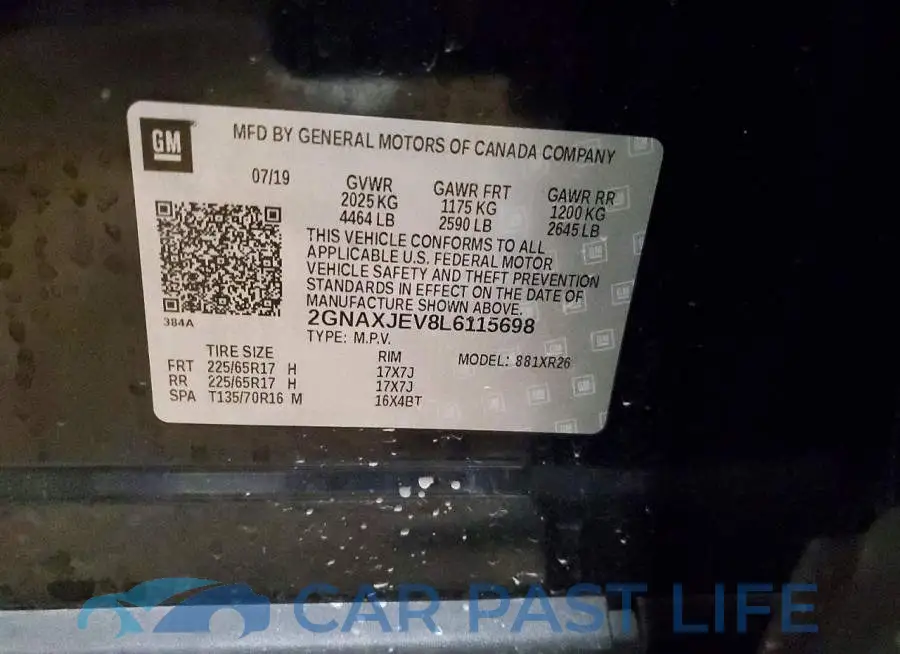 2GNAXJEV8L6115698# 13