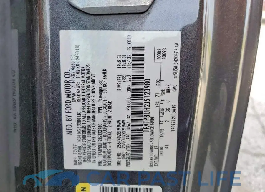 1FATP8UH2J5123980# 12