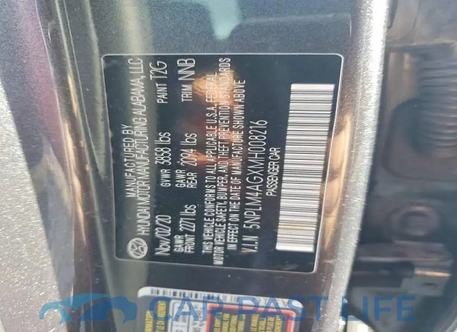 5NPLM4AGXMH008216# 12