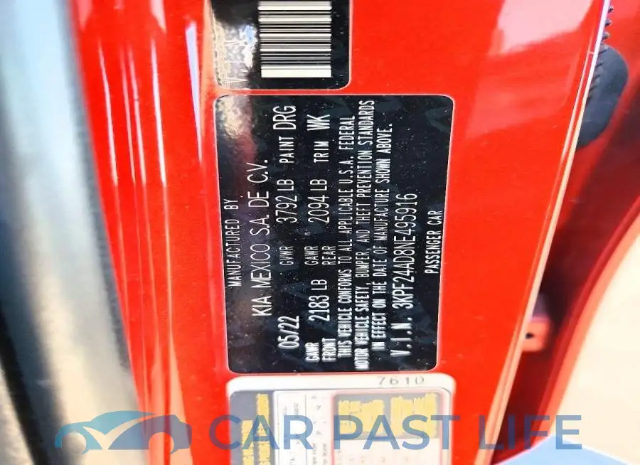 3KPF24AD8NE495916# 12