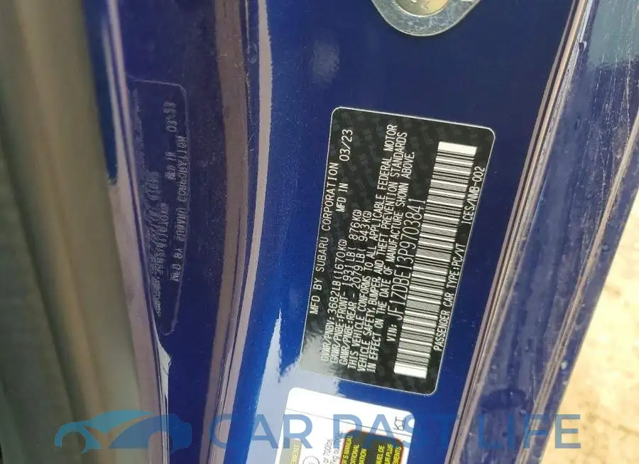 JF1ZDBE13P9703841# 12