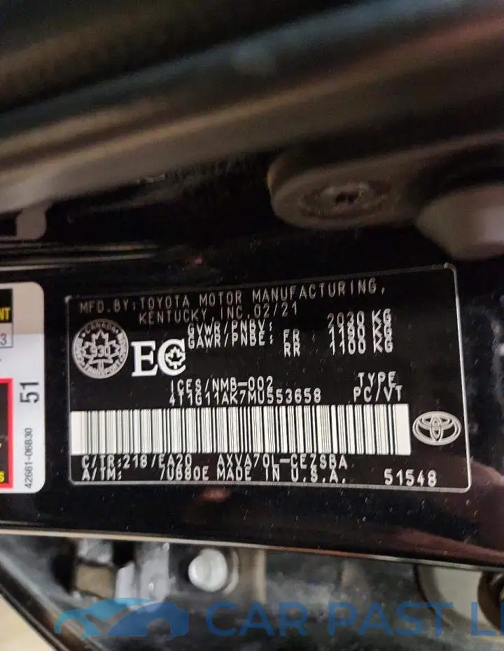 4T1G11AK7MU553658# 13