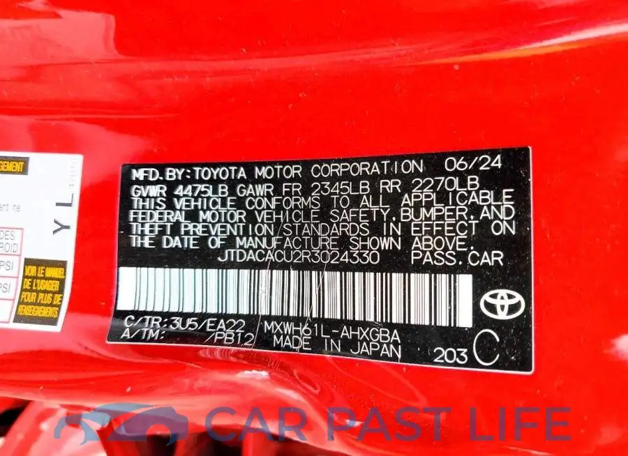 JTDACACU2R3024330# 13