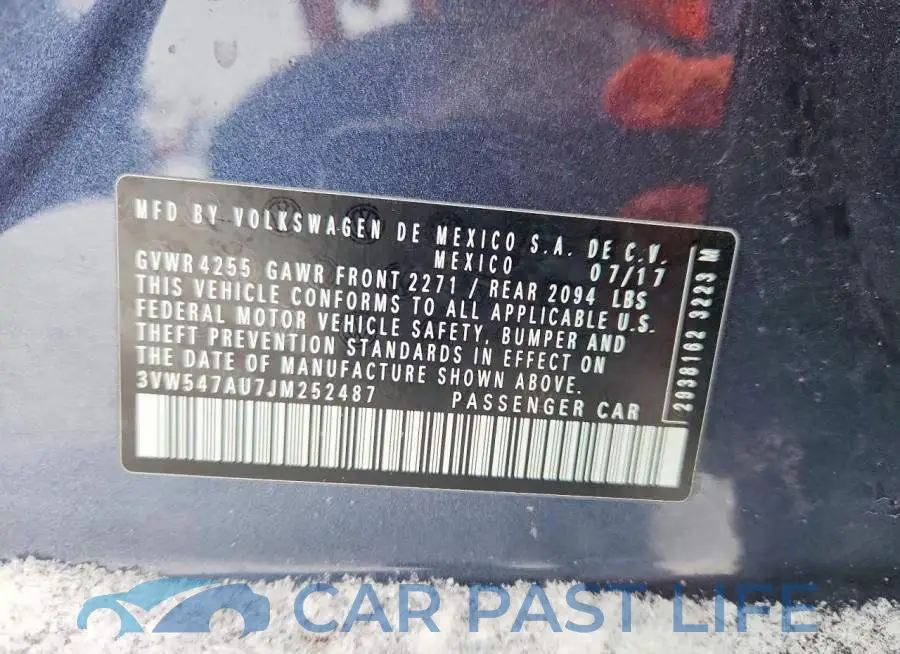 3VW547AU7JM252487# 14