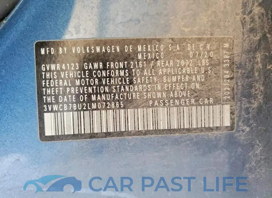 3VWCB7BU2LM072865# 12