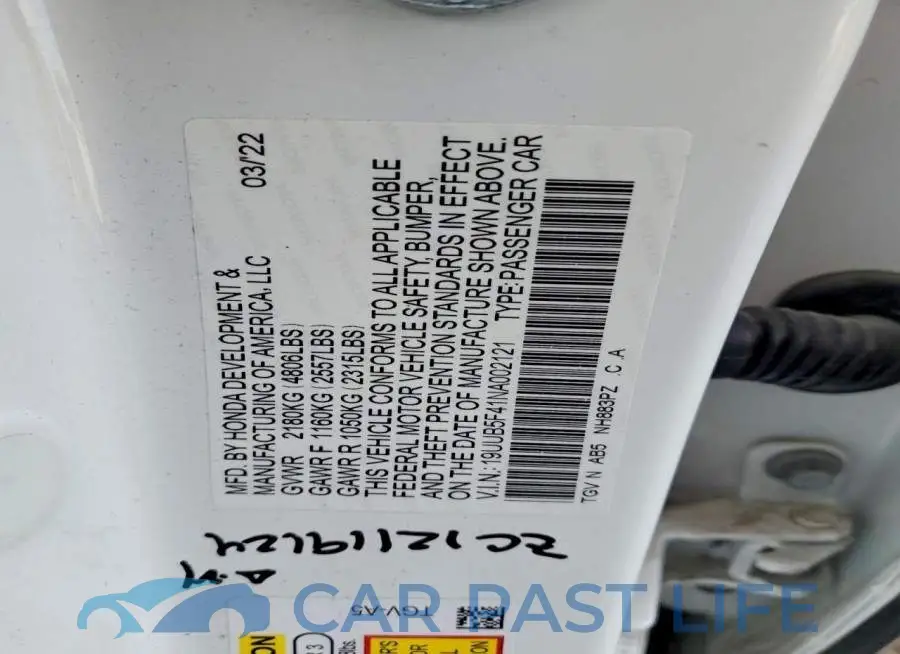 19UUB5F41NA002121# 12