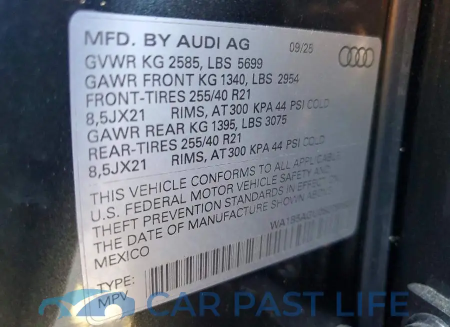WA1B5AGU0S2091829# 13